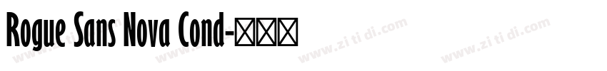 Rogue Sans Nova Cond字体转换